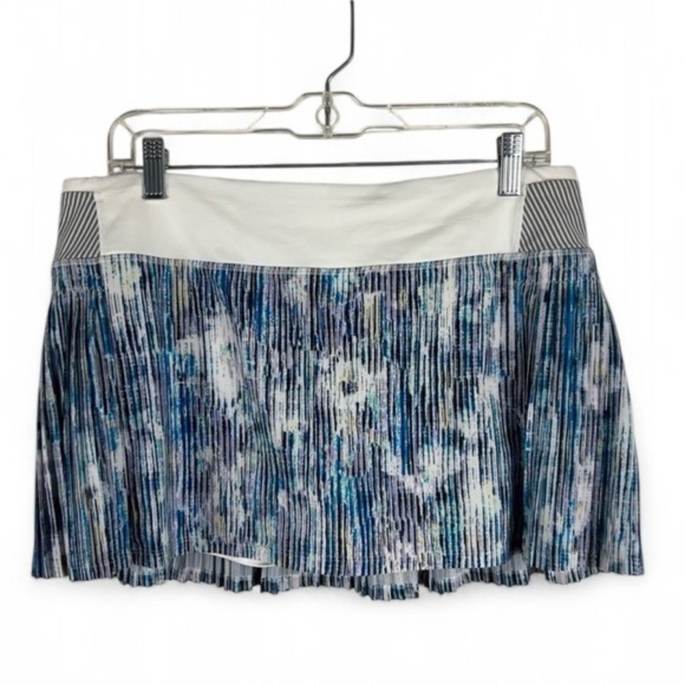Lululemon Time To Shine Skirt Skort Size 10 Blurry Belle‎ Battleship Stripe